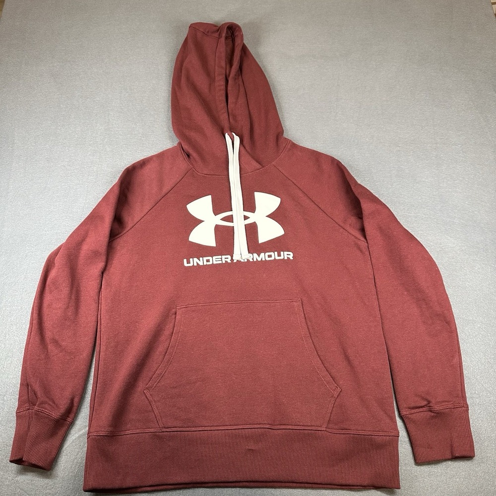 NEW Women's Under Armour Rival Fleece Hoodie Burgundy Size S‎ Small